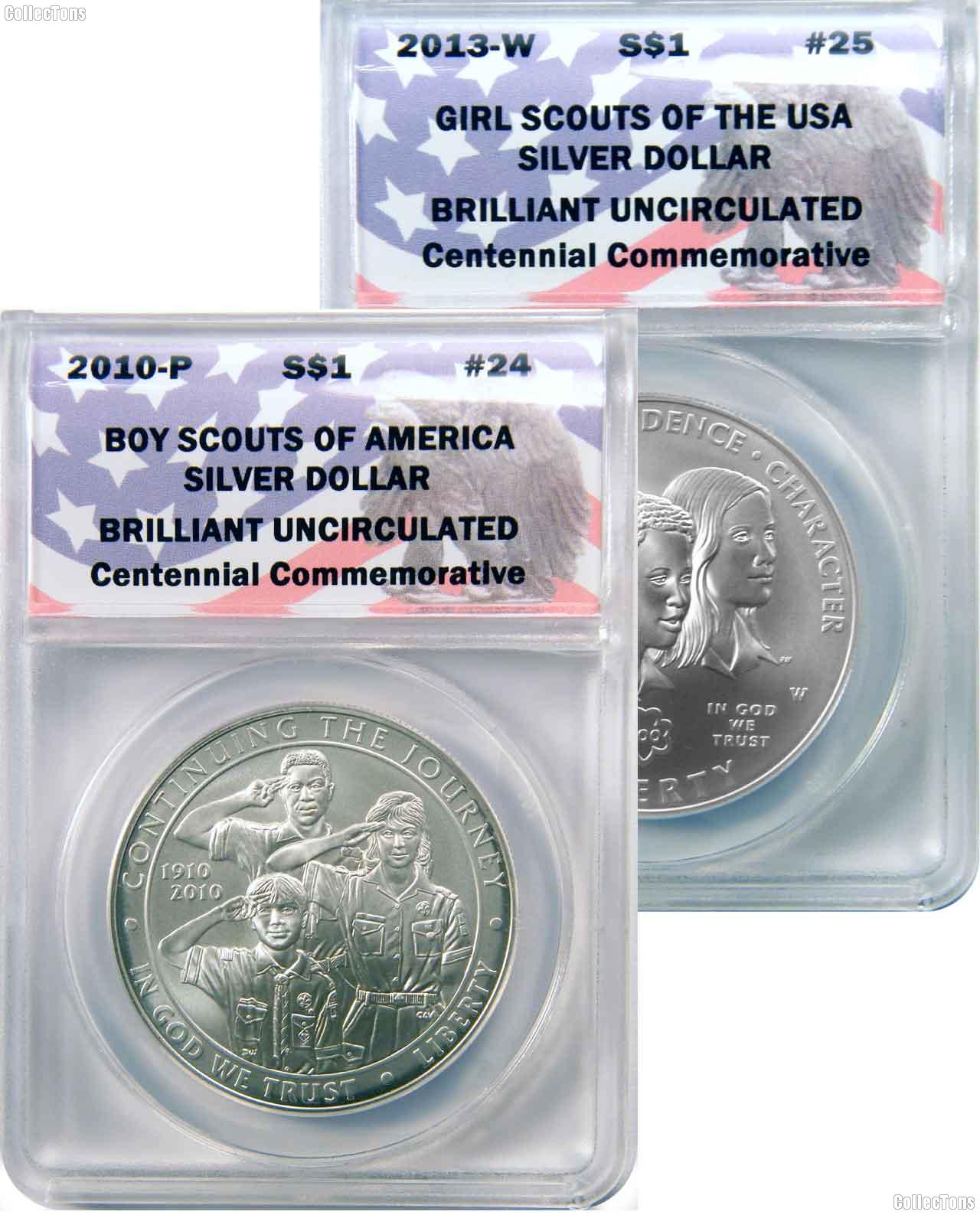 CollecTons Keepers #24 & #25: Boy Scout & Girl Scout Centennial Silver Dollars