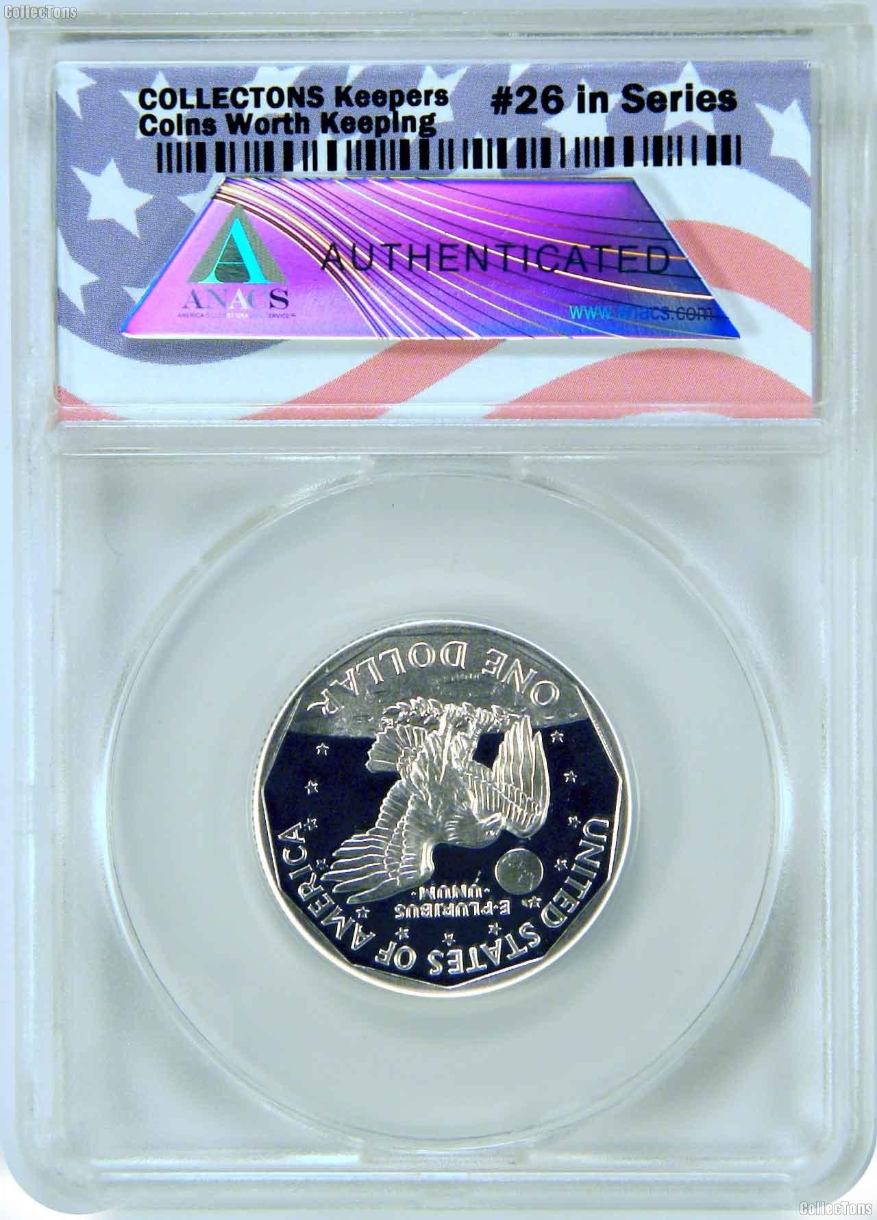 CollecTons Keepers #26: 1999-P Proof Susan B. Anthony Dollar Certified in Exclusive ANACS Holder