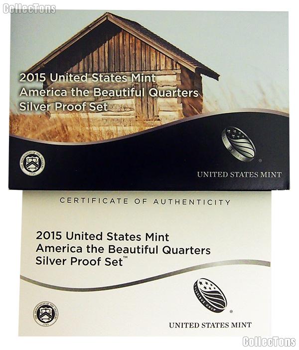2015 SILVER QUARTER PROOF SET OGP Replacement Box and COA