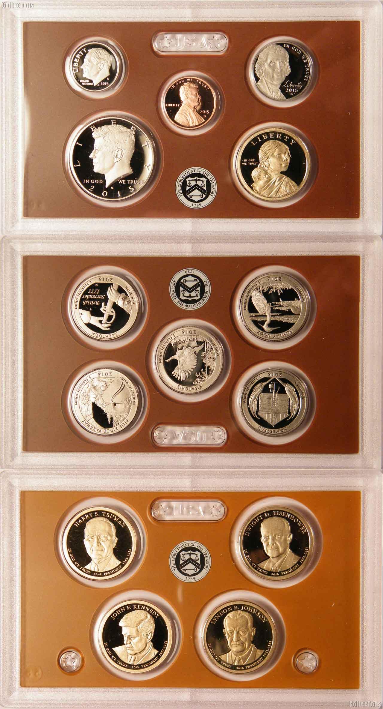2015 PROOF SET * ORIGINAL * 14 Coin U.S. Mint Proof Set