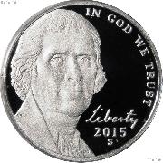 2015-S Jefferson Nickel PROOF Coin 2015 Proof Nickel Coin