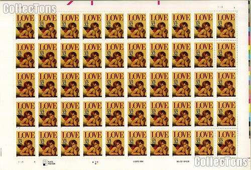 1995 Love Cherub - Love Series 32 Cent US Postage Stamp MNH Sheet of 50 Scott #2957
