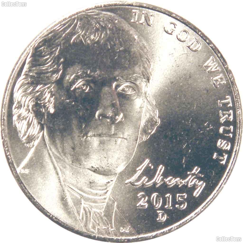 2015-D Jefferson Nickel Gem BU (Brilliant Uncirculated)