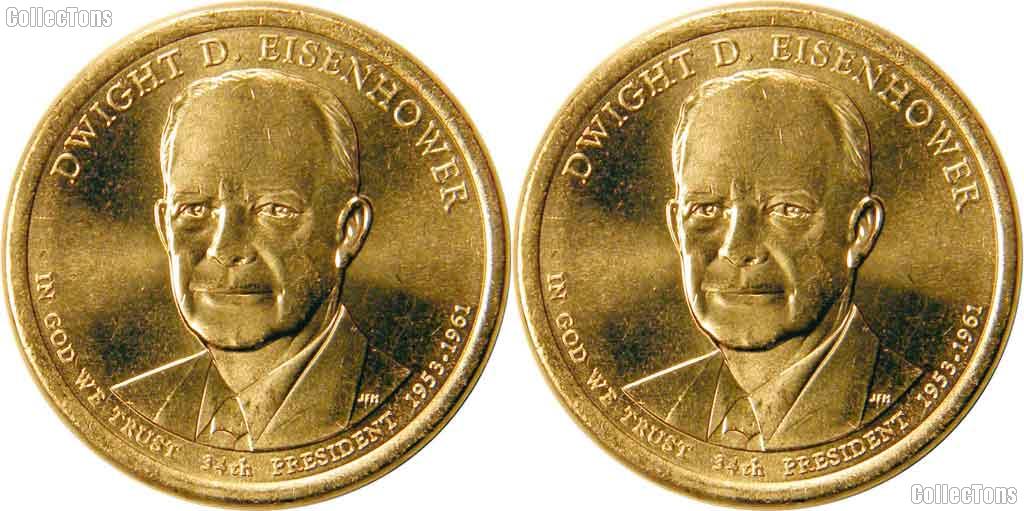 2015 P & D Dwight D. Eisenhower Presidential Dollar GEM BU 2015 Ike Dollars
