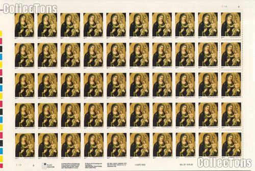 1995 Madonna and Child - Christmas Series 32 Cent US Postage Stamp MNH Sheet of 50 Scott #3003