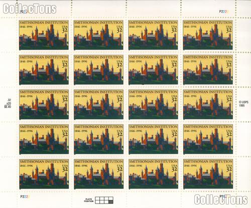 1996 Smithsonian Institution 150th Anniversary 32 Cent US Postage Stamp MNH Sheet of 20 Scott #3059