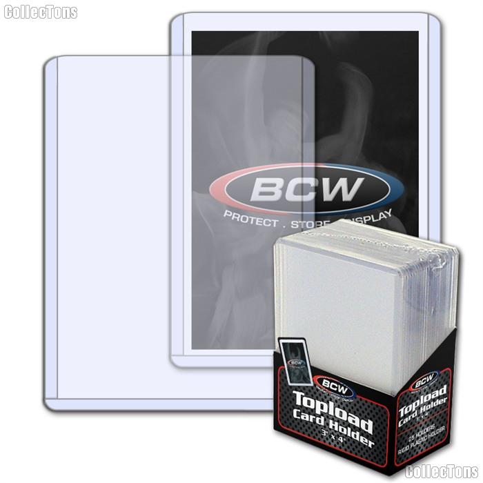 Topload Card Holder 3 x 4 - Pack of 25 by BCW