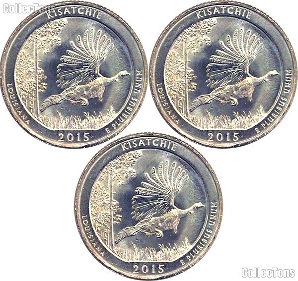 2015 P, D & S Louisiana Kisatchie National Forest National Park Quarters GEM BU America the Beautiful