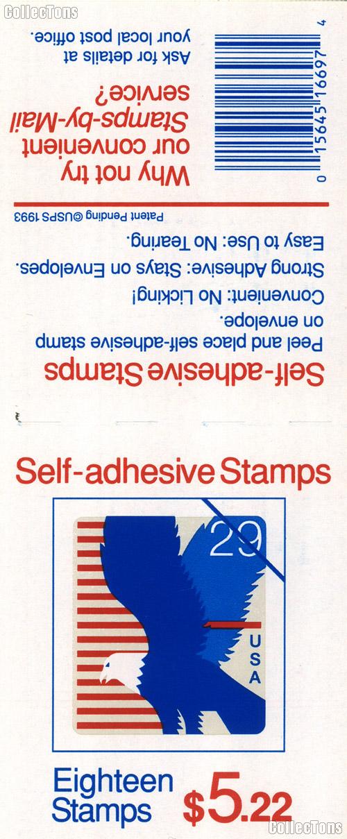1994 Eagle 29 Cent US Postage Stamp Unused Booklet of 18
