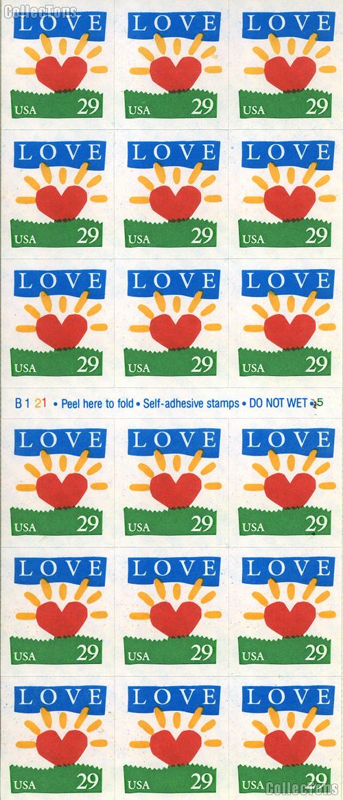 1994 Sunrise - Love Series 29 Cent US Postage Stamp Unused Booklet of 18 Scott #2813a