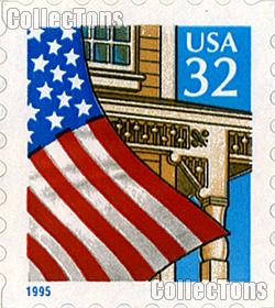 1995 Flag Over Porch 32 Cent US Postage Stamp Unused Booklet of 20 Scott #2920a