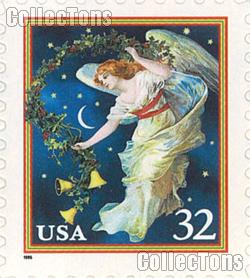 1995 Midnight Angel - Christmas Series 32 Cent US Postage Stamp Unused Booklet of 20 Scott #3012a
