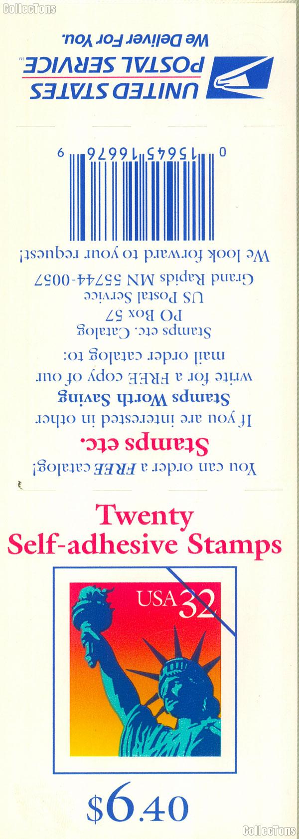 1997 Statue of Liberty 32 Cent US Postage Stamp Unused Booklet of 20 Scott #3122a