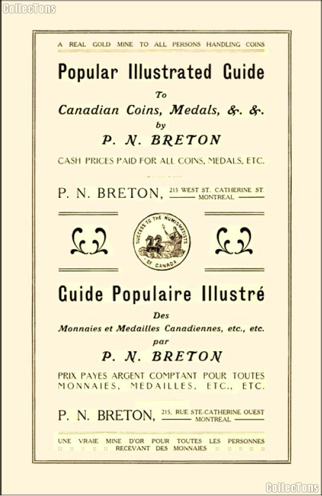 1912 Illustrated Guide to Canadian Coins, Medals & Tokens by P.N. Breton