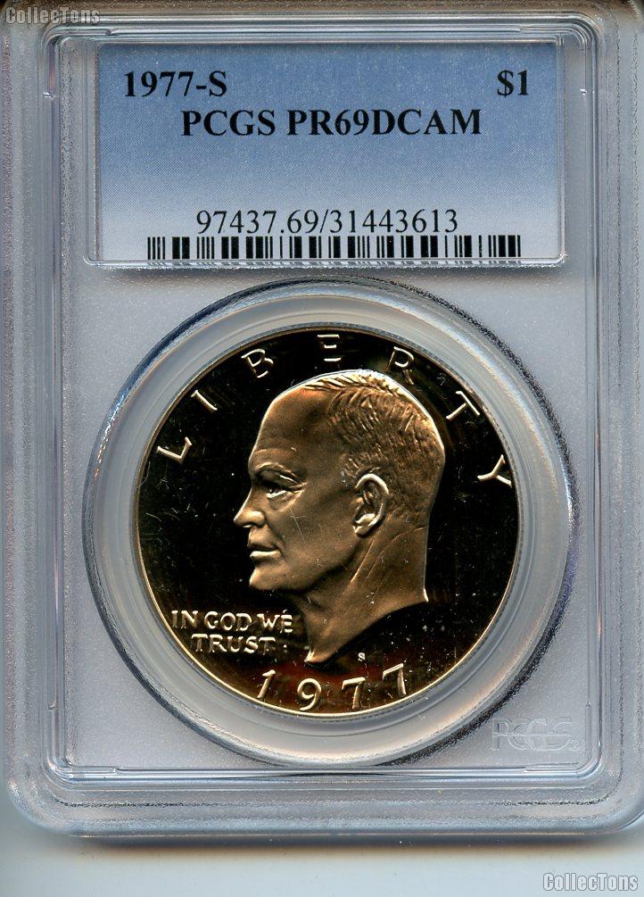 1977-S Eisenhower Clad PROOF Dollar in PCGS PR 69 DCAM