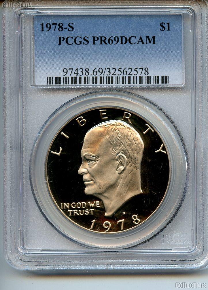 1978-S Eisenhower Clad PROOF Dollar in PCGS PR 69 DCAM
