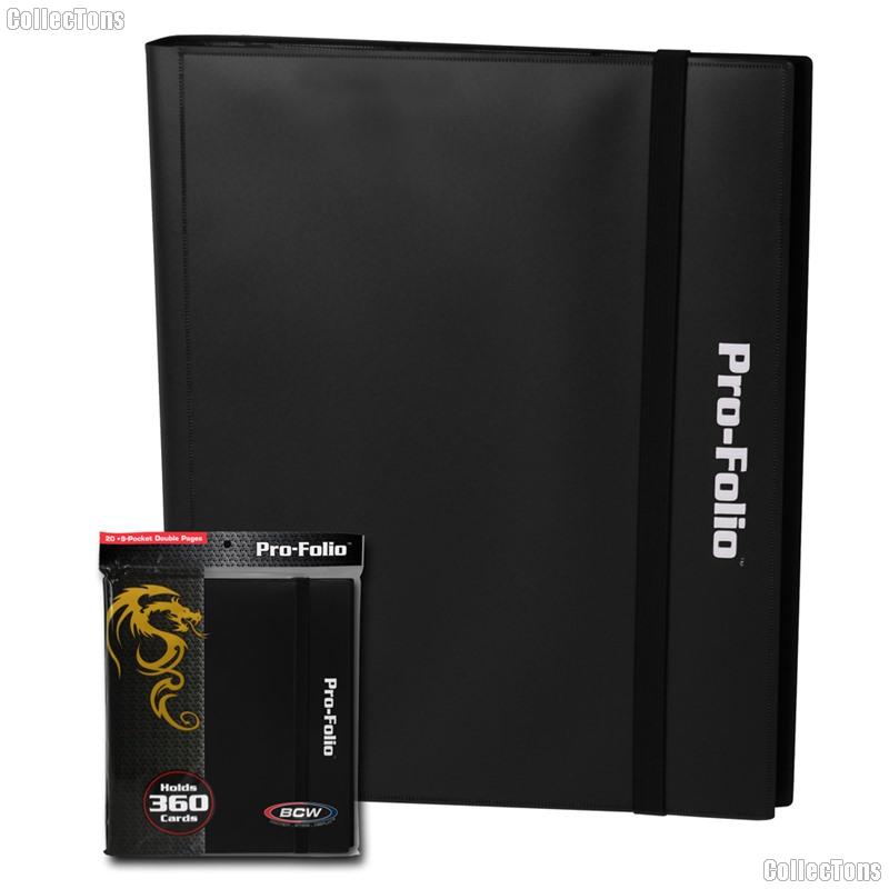 BCW Gaming PRO-FOLIO Album for 360 Cards in Black