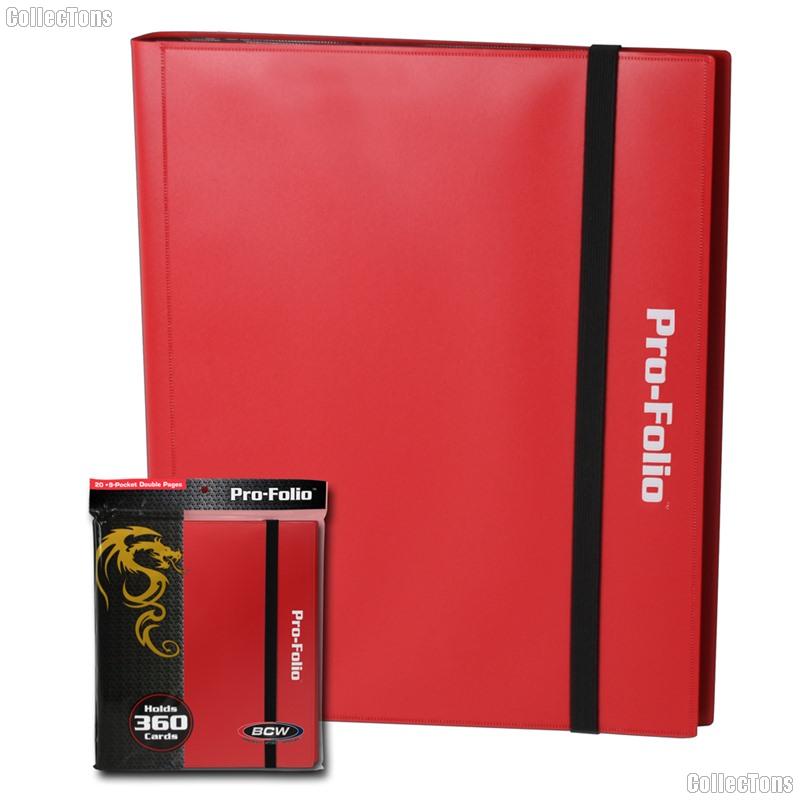 BCW Gaming PRO-FOLIO Album for 360 Cards in Red