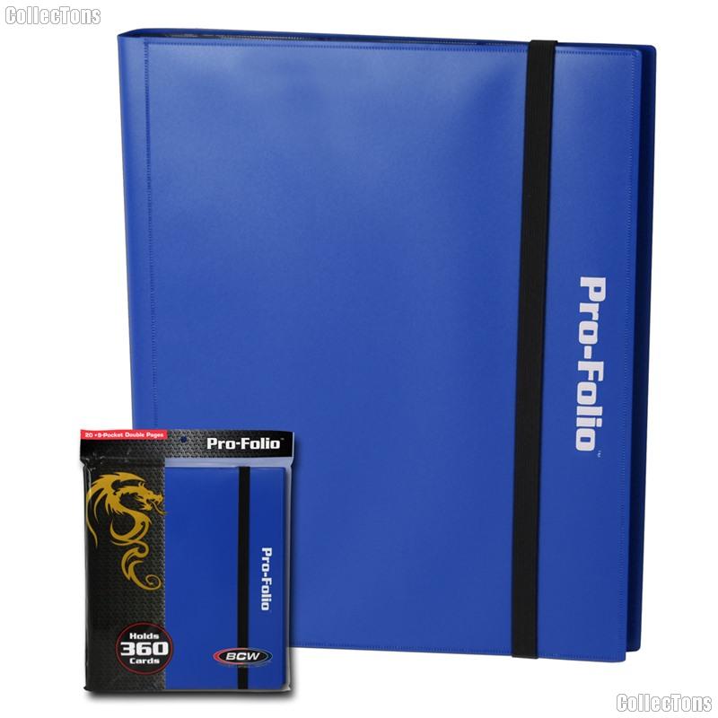 BCW Gaming PRO-FOLIO Album for 360 Cards in Blue