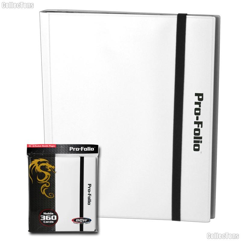 BCW Gaming PRO-FOLIO Album for 360 Cards in White
