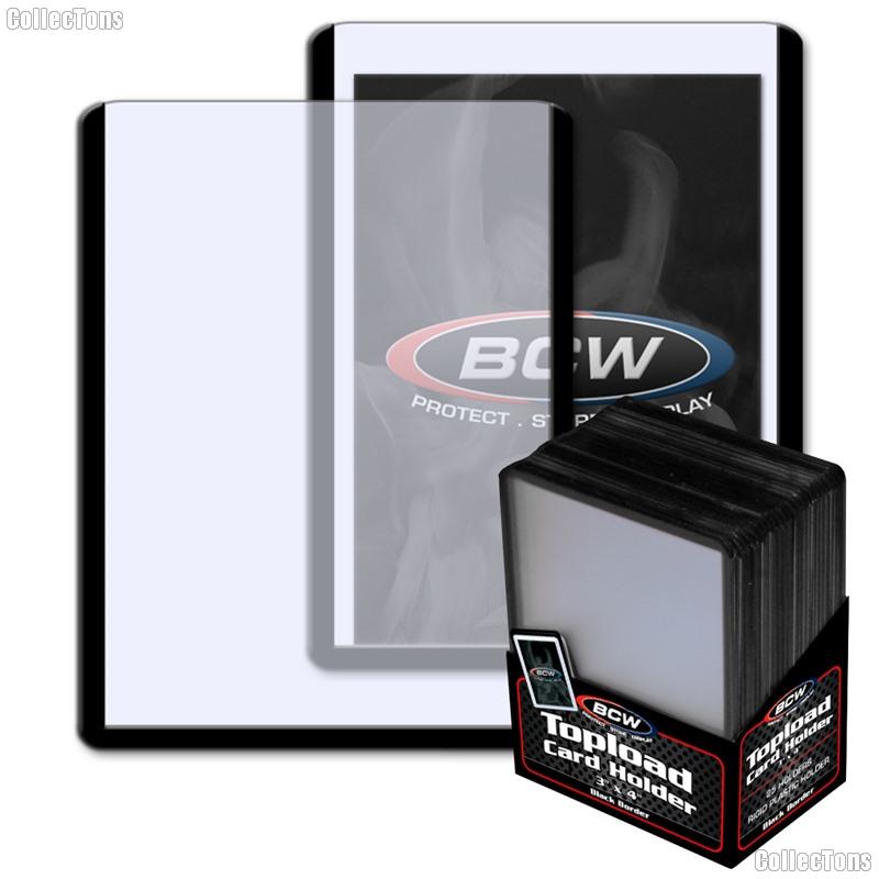 Black Border Topload Card Holder 3 x 4 - Pack of 25 by BCW