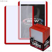 Red Border Topload Card Holder 3 x 4 - Pack of 25 by BCW