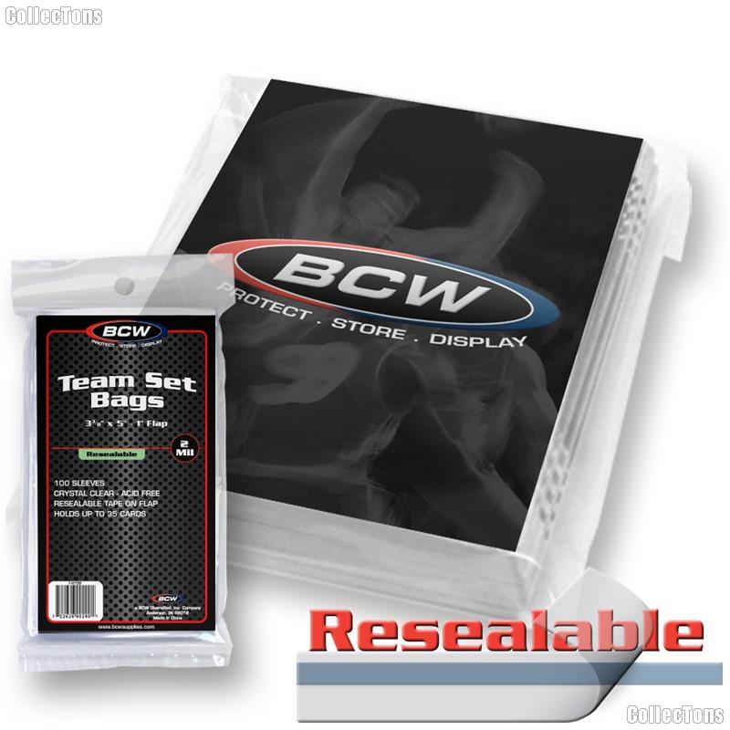 BCW Reasealabe Team Set Bags - Pack of 100