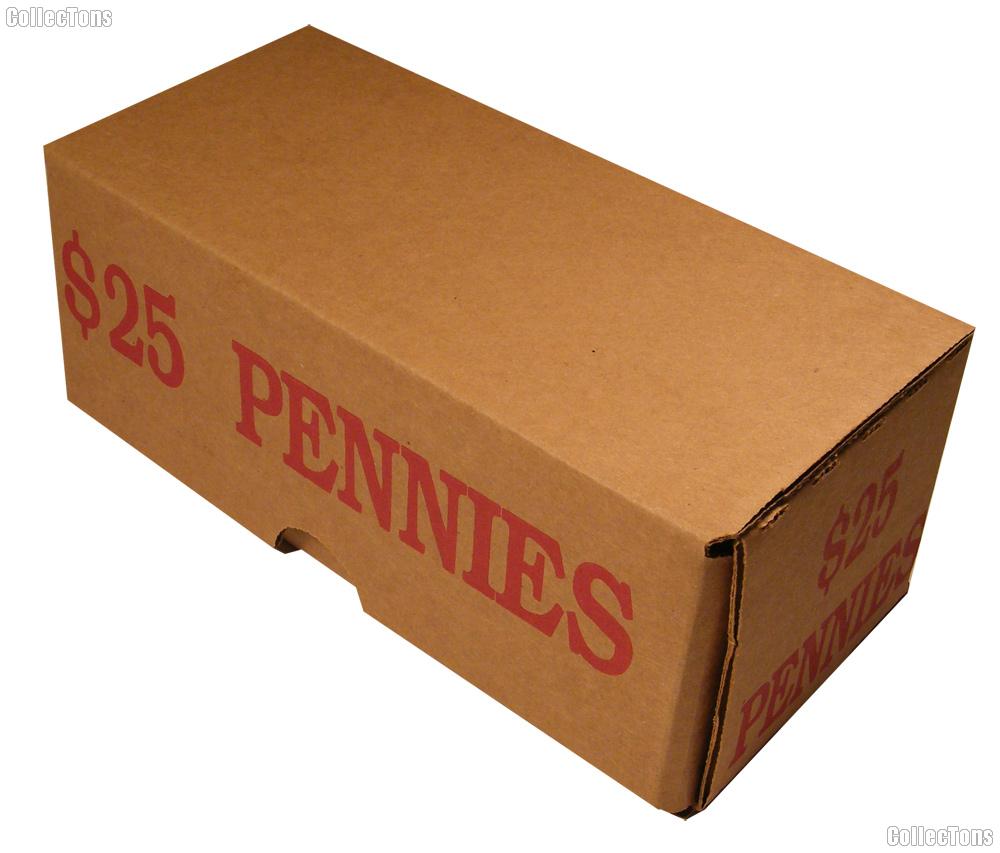 Corrugated Coin Transport Box for Cent/Penny Rolls, pack of 50