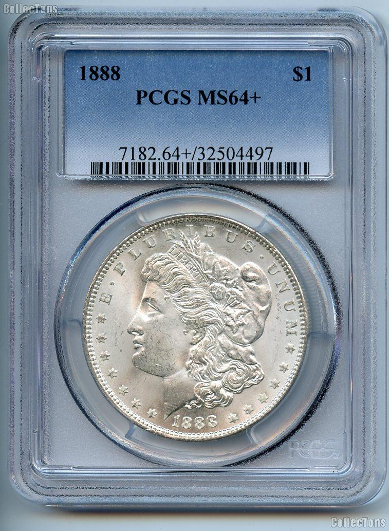 1888 Morgan Silver Dollar in PCGS MS 64+