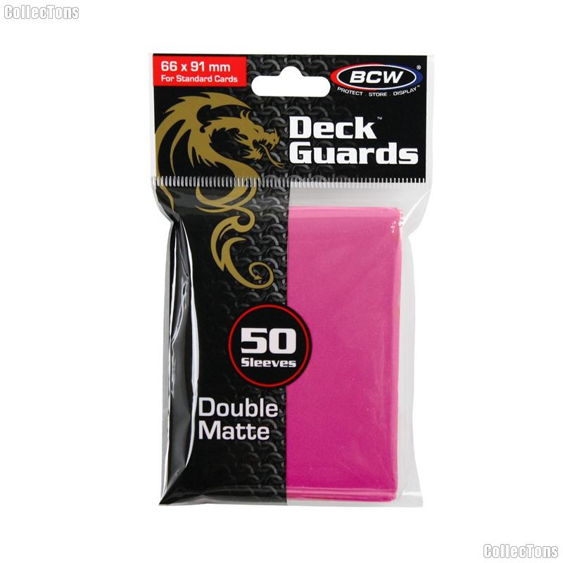 Deck Guard Sleeves for Trading Cards Pink by BCW Pack of 50