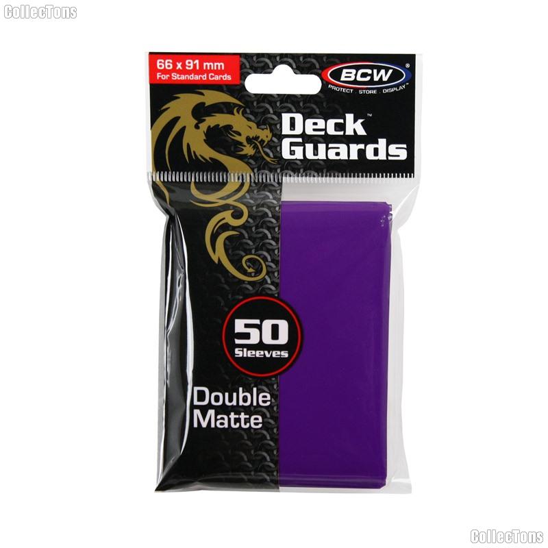 Deck Guard Sleeves for Trading Cards Purple by BCW Pack of 50