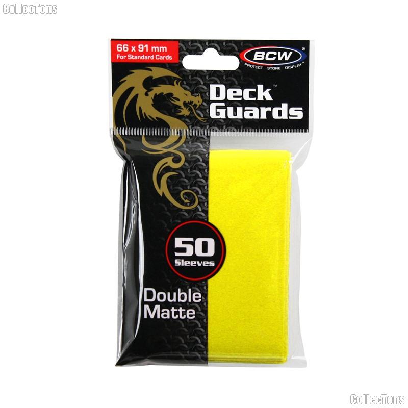 Deck Guard Sleeves for Trading Cards Yellow by BCW Pack of 50