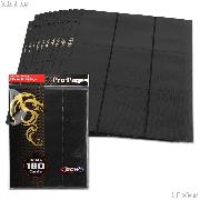 18-Pocket Side Loading Pro Pages Black by BCW Pack of 10