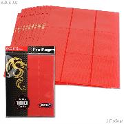 18-Pocket Side Loading Pro Pages Red by BCW Pack of 10