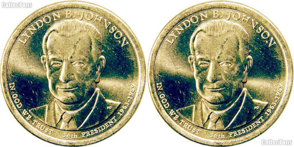 2015 P & D Lyndon B. Johnson Presidential Dollar GEM BU 2015 LBJ Dollars