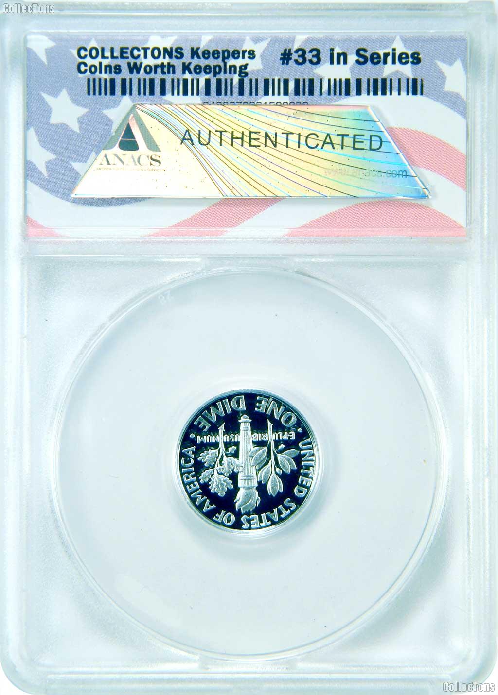 CollecTons Keepers #33: 2015-W Silver Proof Roosevelt Dime Certified in Exclusive ANACS Holder