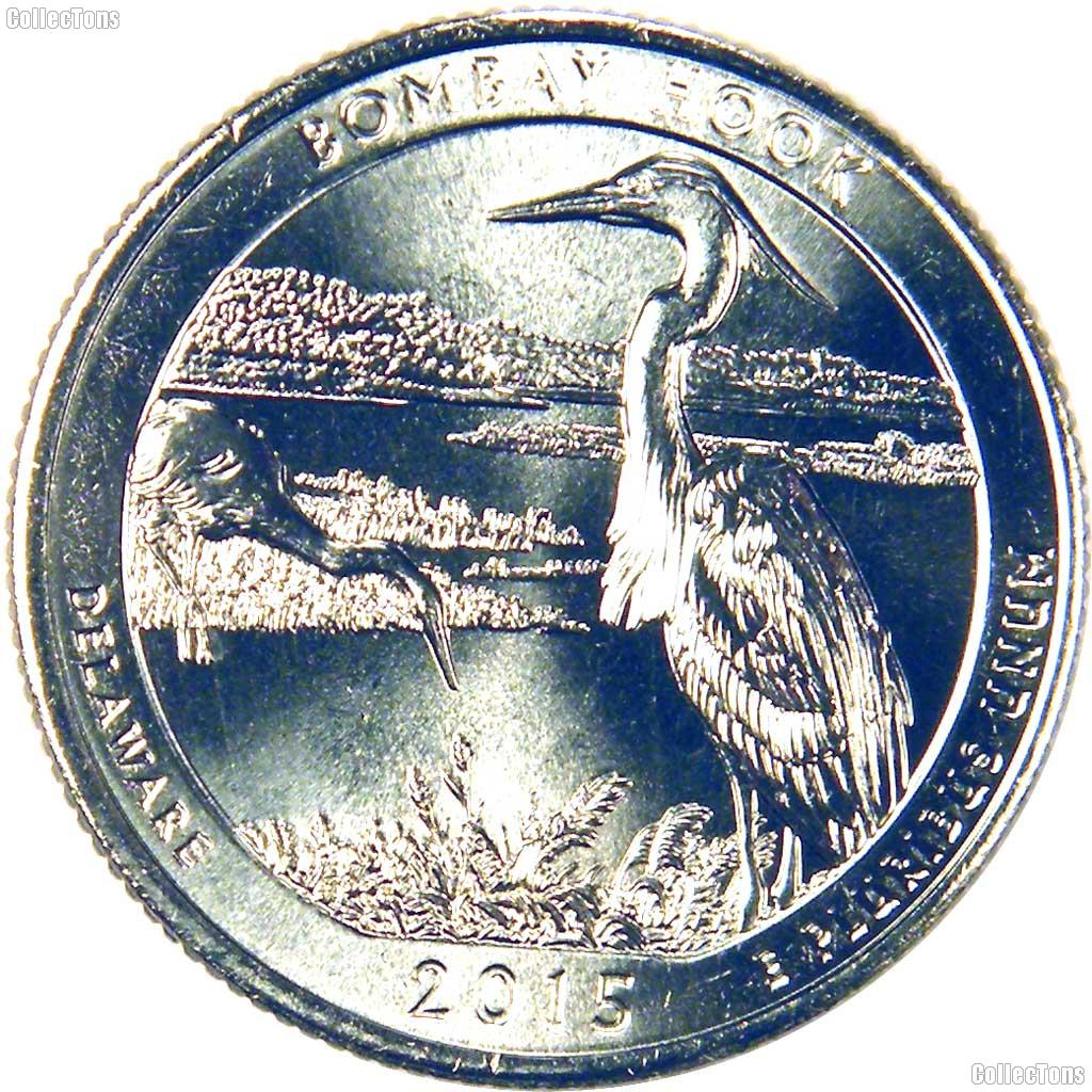 2015-S Delaware Bombay Hook National Wildlife Refuge National Park Quarter GEM BU America the Beautiful