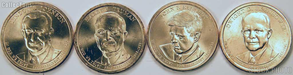 2015-P Presidential Dollar Set BU Full Year Set of 4 Coins from Philadelphia Mint