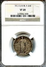 1917-S Standing Liberty Silver Quarter Type 1 in NGC VF 20