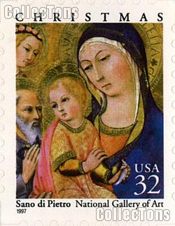 1997 Madonna and Child - Christmas Series 32 Cent US Postage Stamp Unused Booklet of 20 Scott #3176a