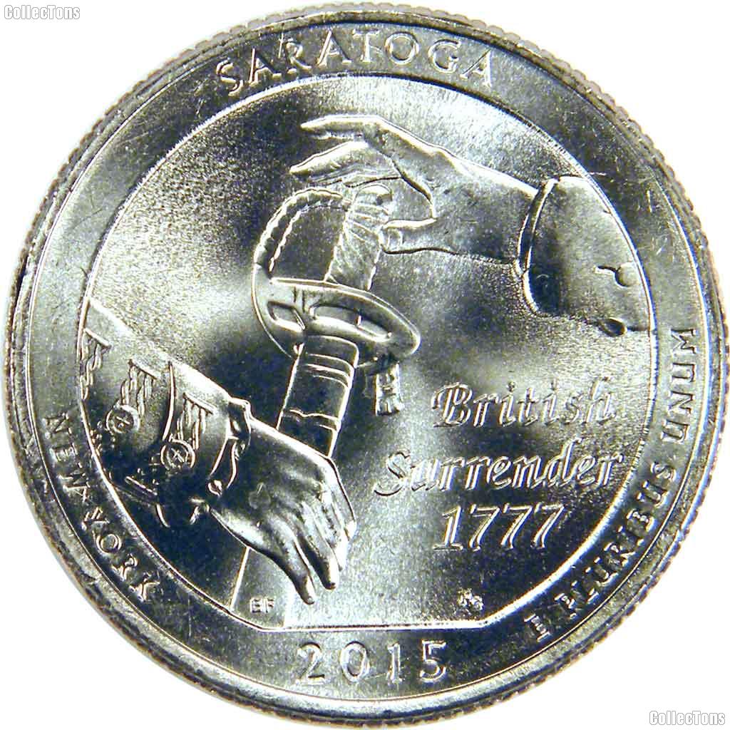 2015-S New York Saratoga National Historical Park National Park Quarter GEM BU America the Beautiful