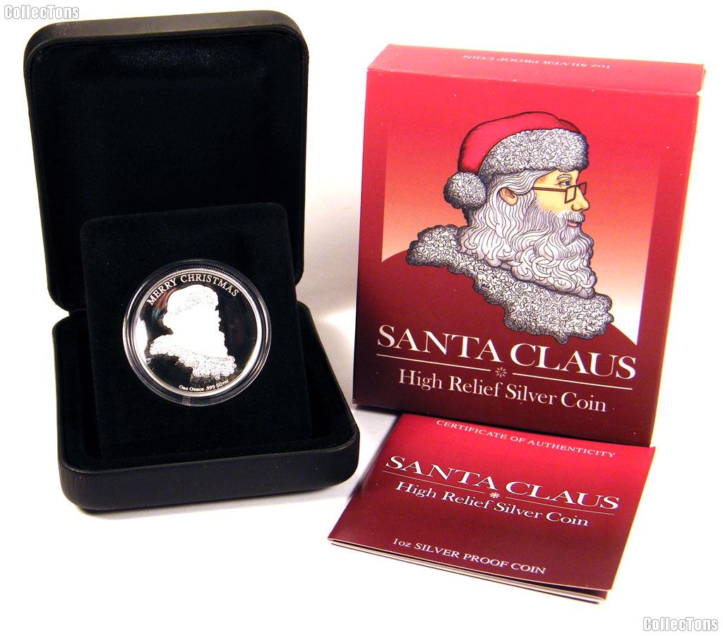 SANTA CLAUS - High Relief Silver Coin from the Perth Mint