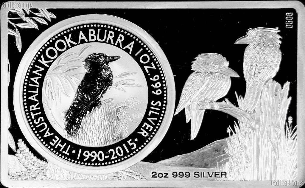 2015年 25th KOOKABURRA COIN SET No.896 2015 Australian Kookaburra 25th Anniversary Silver Coin & Bar Set