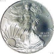 2016 American Silver Eagle Dollar BU