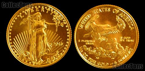 2016 GOLD $5 American Eagle - 1/10th Ounce
