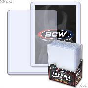PREMIUM Sports Card Holders 3x4 by BCW 25 Pack Heavy Duty Plastic Top Loaders