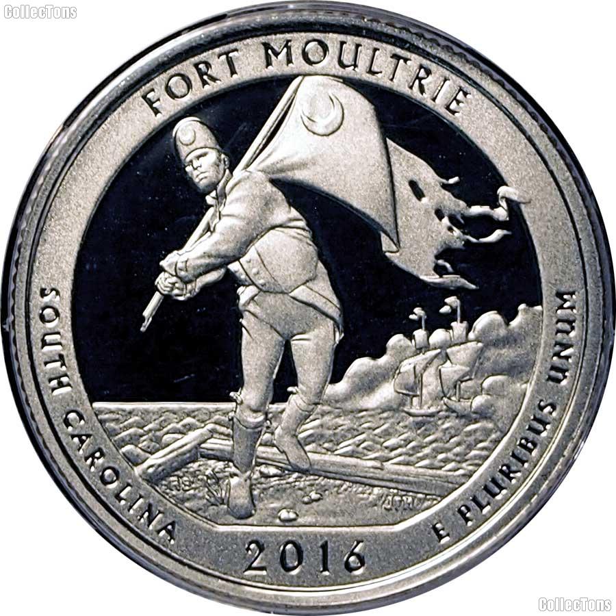 2016-S South Carolina Fort Moultrie Fort Sumter National Monument Quarter GEM PROOF America the Beautiful