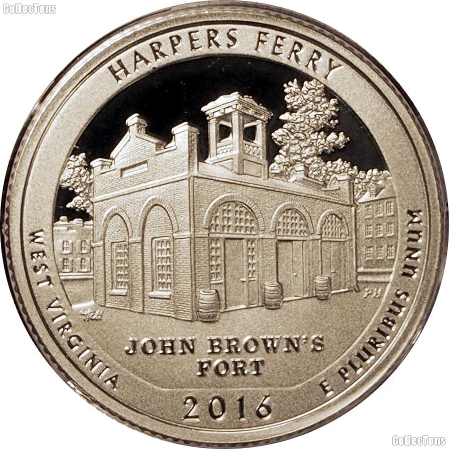 2016-S West Virginia Harpers Ferry National Historical Park Quarter GEM PROOF America the Beautiful