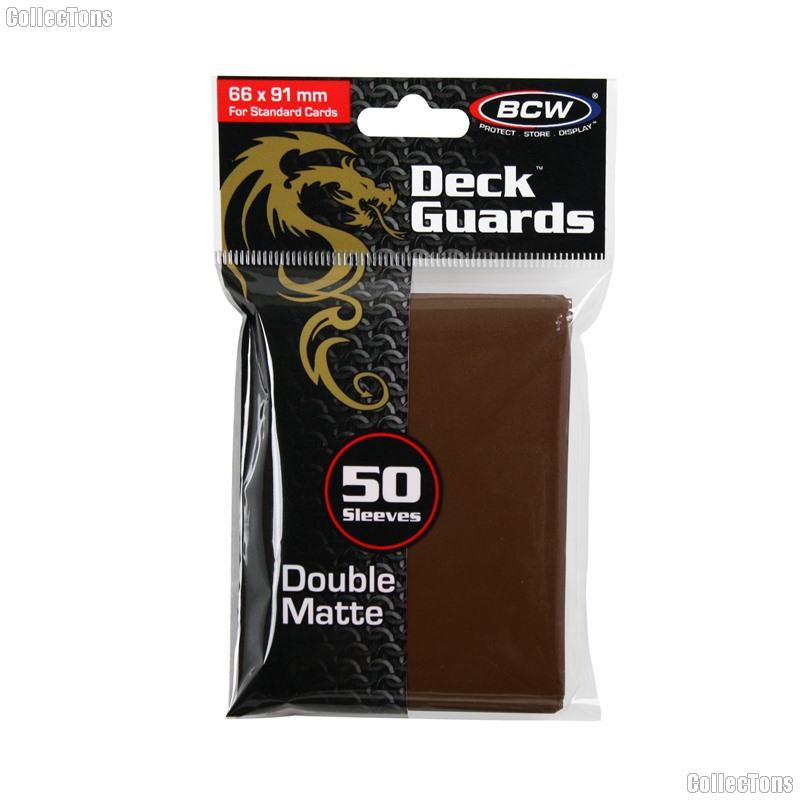 Deck Guard Sleeves for Trading Cards Brown by BCW Pack of 50