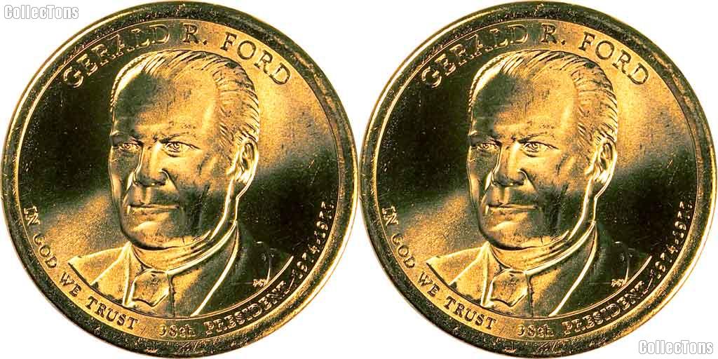 2016 P & D Gerald R. Ford Presidential Dollar GEM BU